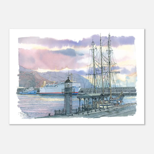 Santa Cruz de Tenerife, Spain – Maritime Watercolour Poster